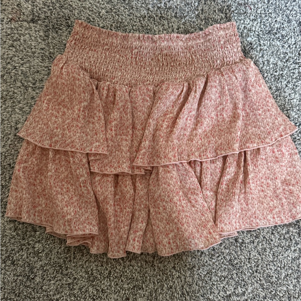 Forever 21 Pink Floral Mini Skirt